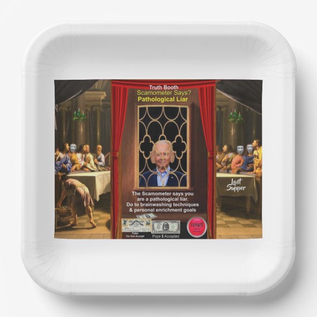 Presidential confessions paper plates (Front)