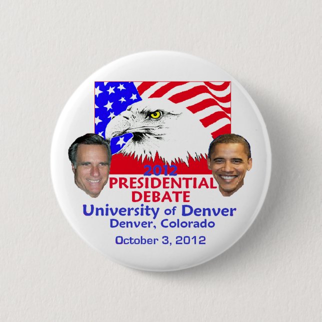 Presidential Debate Pinback Button (Front)