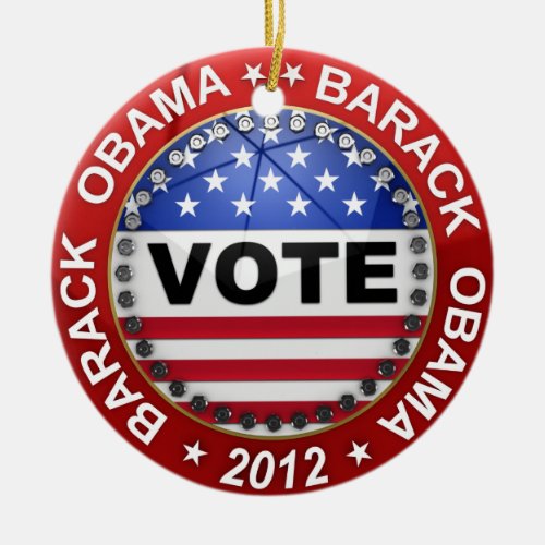 Presidential Election 2012 Barack Obama Ceramic Ornament