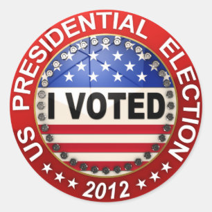 Presidential Election 2012 I voted Classic Round Sticker