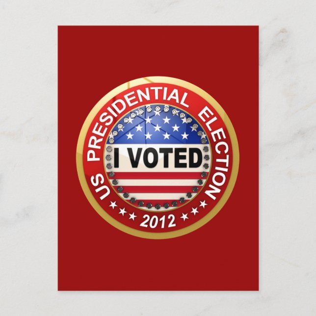 Presidential Election 2012 I voted Postcard (Front)