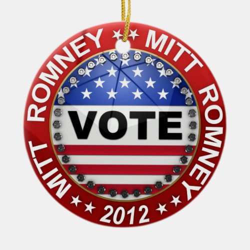 Presidential Election 2012 Mitt Romney Ceramic Ornament