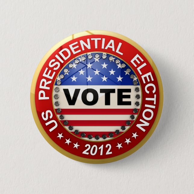 Presidential Election 2012 Vote Button (Front)