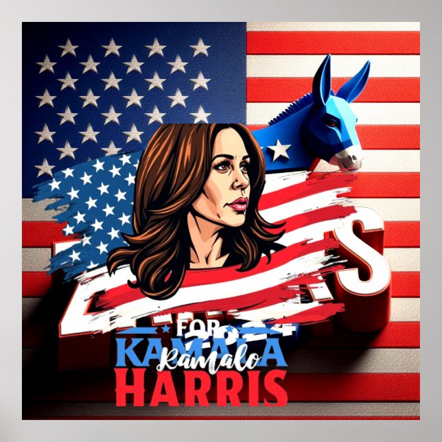 Presidential Election HARRIS WALZ    2024 Poster (Front)