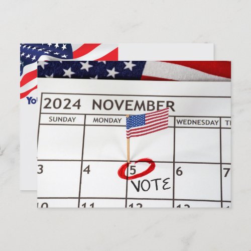 Presidential Election Reminder Postcard