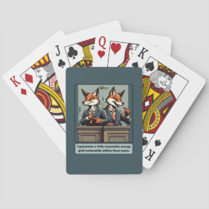 Presidential Fox – Funny Political Satire Animal Poker Cards