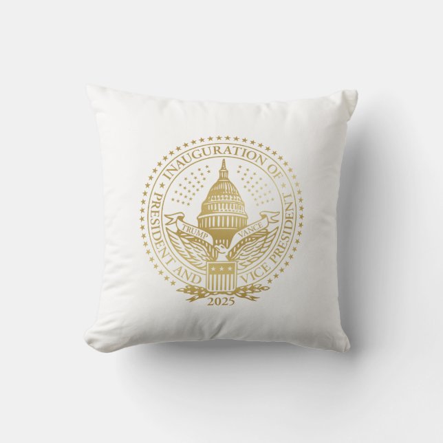 Presidential Inauguration Throw Pillow (Front)