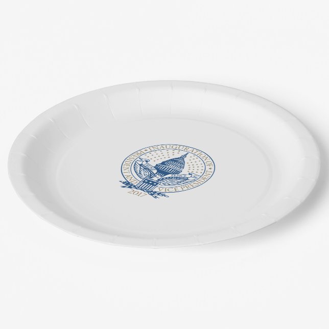 Presidential Inauguration Trump Pence 2017 Logo Paper Plates (Angled)