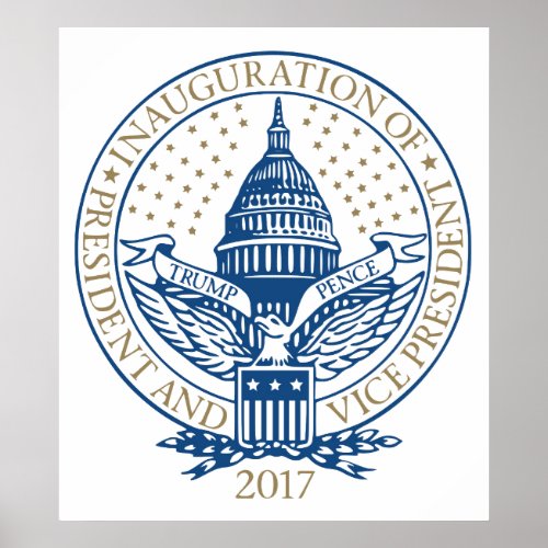 Presidential Inauguration Trump Pence 2017 Logo Poster