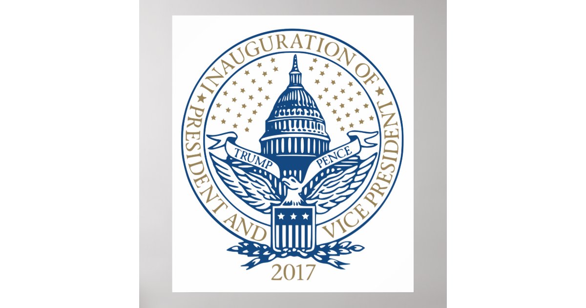 Presidential Inauguration Trump Pence 2017 Logo Poster | Zazzle