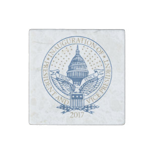 Presidential Inauguration Trump Pence 2017 Logo Stone Magnet
