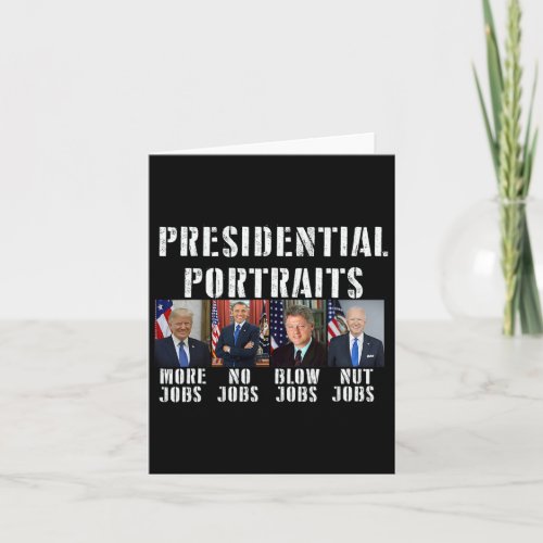 Presidential Portraits Trump Obama Biden Clinton  Card