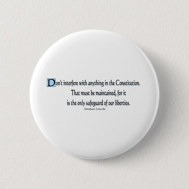 Presidential Quotes Button (Front)