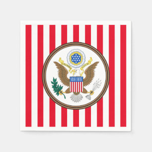 Presidential Seal Stripe Personalize Napkins