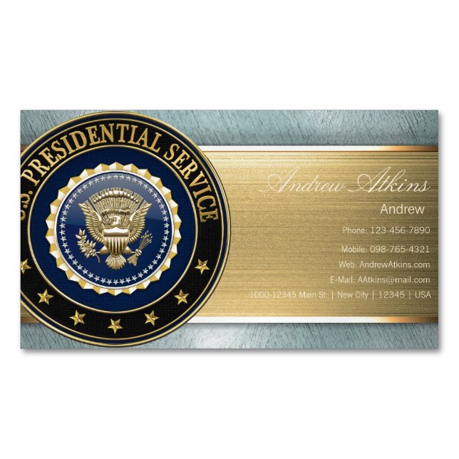 Presidential Service Badge [PSB] Special Edition Magnetic Business Card (Front)