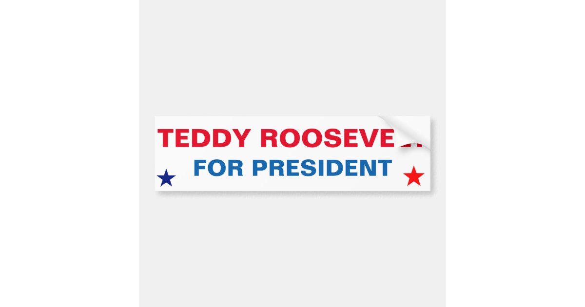 Presidential StickeTeddy Roosevelt for President Bumper Sticker Zazzle