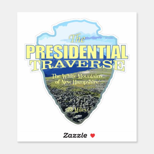 Presidential Traverse arrowhead Sticker