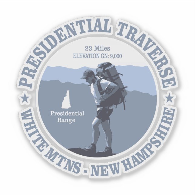 Presidential Traverse (BG) Sticker (Front)