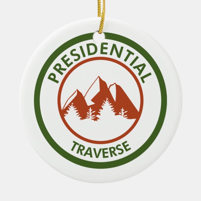 Presidential Traverse Ceramic Ornament (Front)
