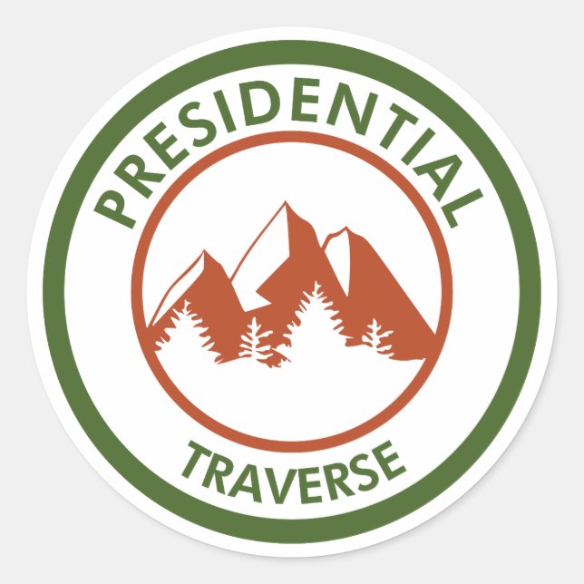 Presidential Traverse Classic Round Sticker (Front)