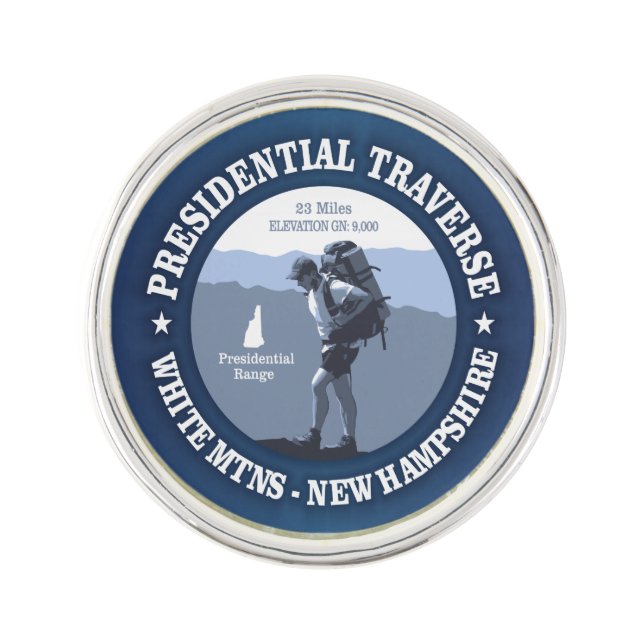 Presidential Traverse (rd) Lapel Pin (Front)