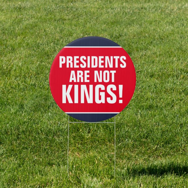 Presidents Are Not Kings Sign (Insitu)