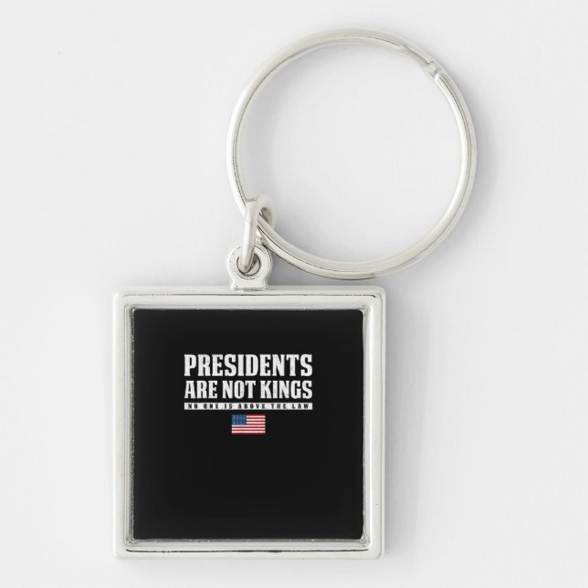Presidents Are Not Kings USA Flag No Kings In Amer Keychain (Front)