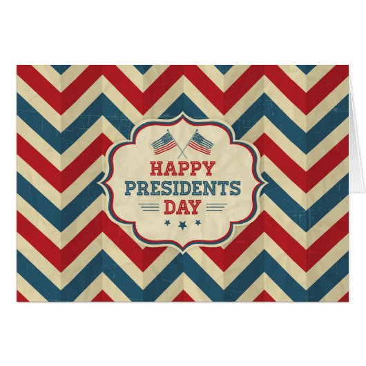 presidents day chevron cards (Front Horizontal)