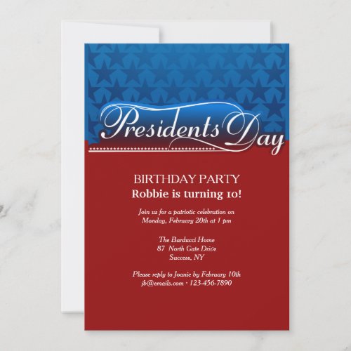 Presidents Day Invitation