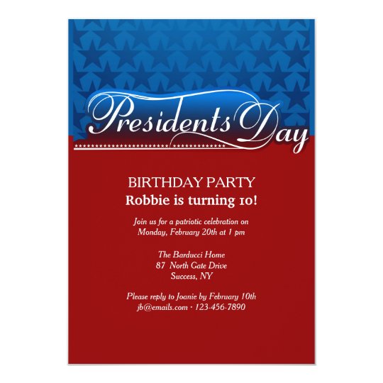 Presidents Day Invitation | Zazzle.com