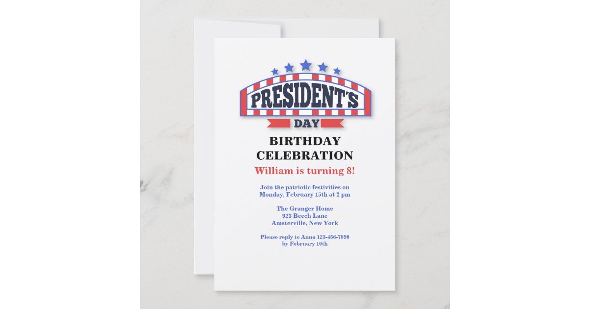 President's Day Party Invitations | Zazzle