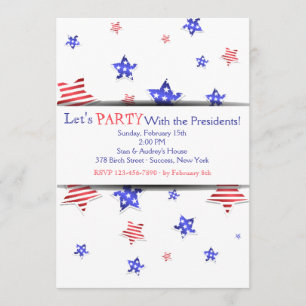 President's Day Stars Invitation