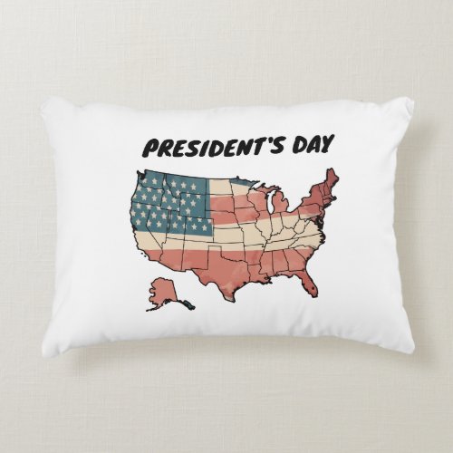 Presidents Day  Washingtons Birthday Happy  Accent Pillow
