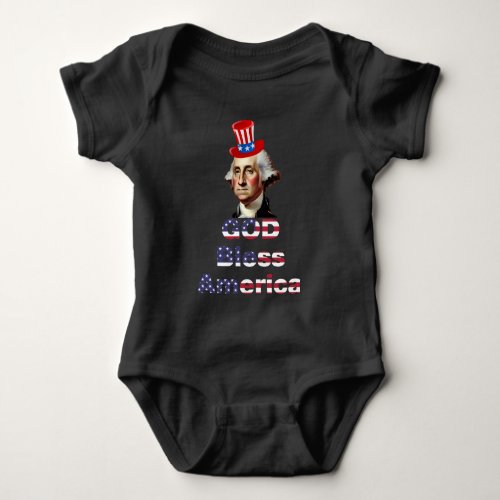 Presidents Day Washingtons Birthday Happy  Baby Bodysuit