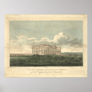 Presidents home in Washington after 1814 Fire Poster