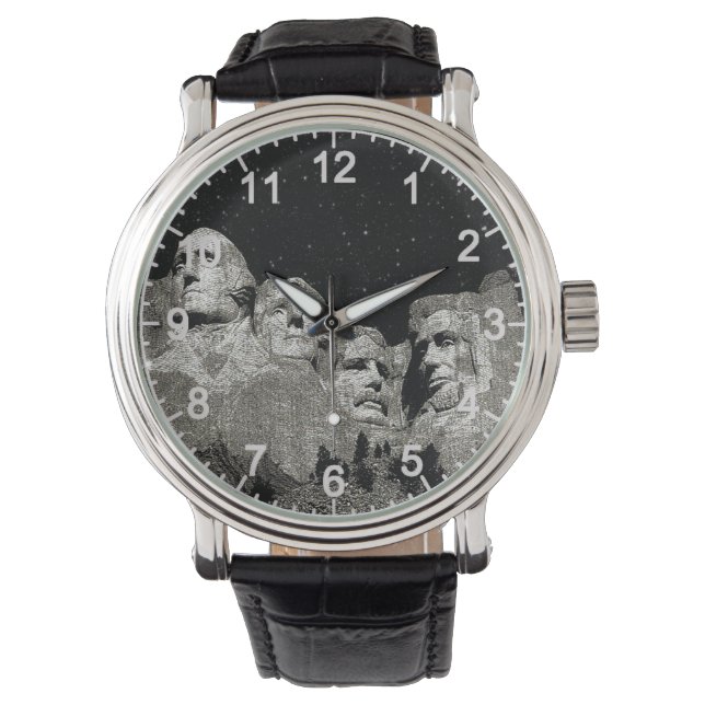 Presidents Mount Rushmore Graphic Art, Watch (Front)