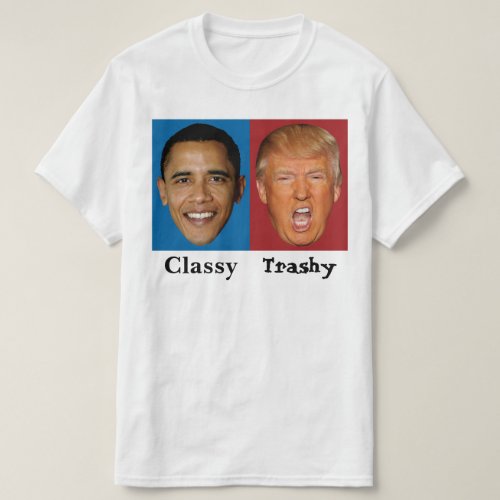 Presidents Obama Classy Trump Covfefe _ Anti Trump T_Shirt