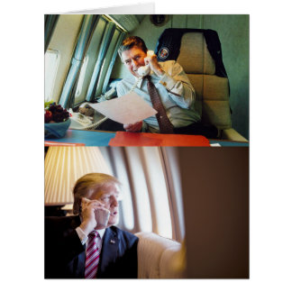 Presidents Reagan & Trump On Air Force One Cards