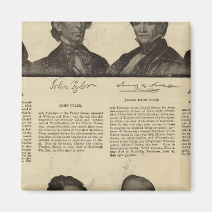 Presidents US, autographs, biographies Magnet