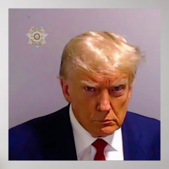 Presidient Donald Trump Fulton County Mug Shot '23 Poster by allphotos at Zazzle