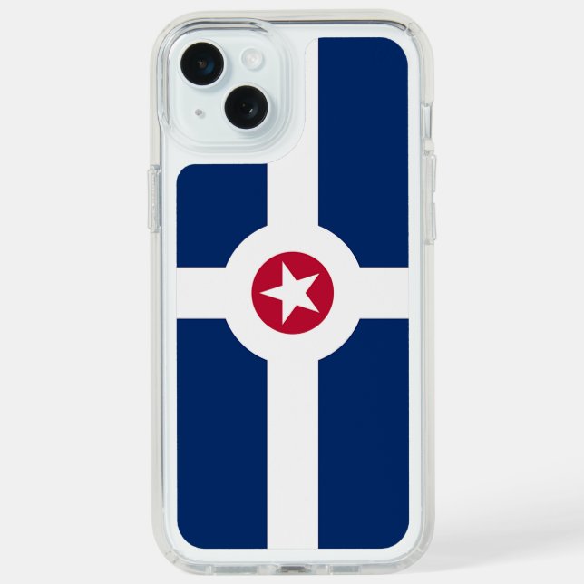 Presidio iPhone 15 Plus, flag of Indianapolis Speck iPhone Case (Front (White))