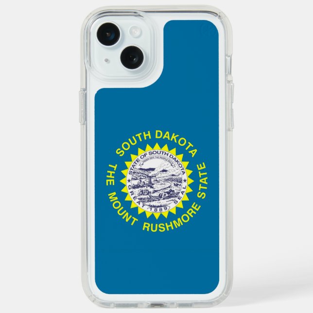 Presidio iPhone 15 Plus, flag of South Dakota Speck iPhone Case (Front (White))