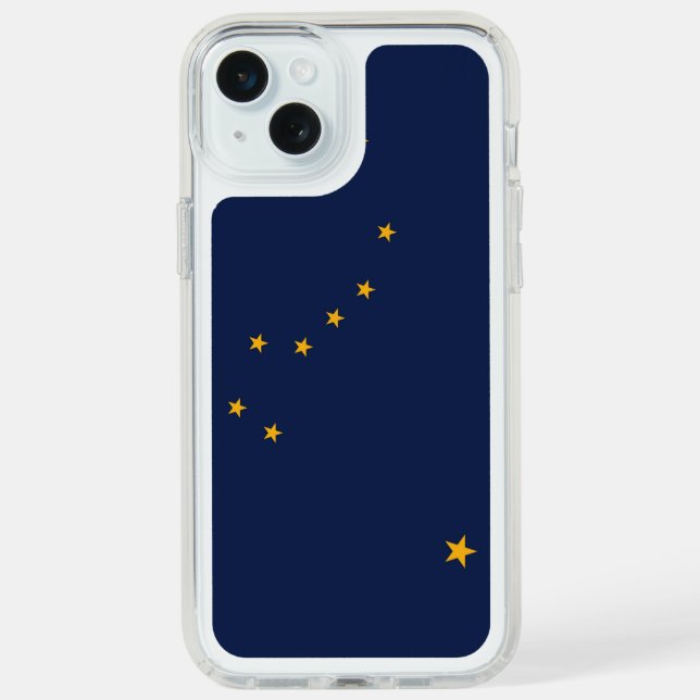 Presidio iPhone 15 Plus with flag of Alaska, USA Speck iPhone Case (Front (White))