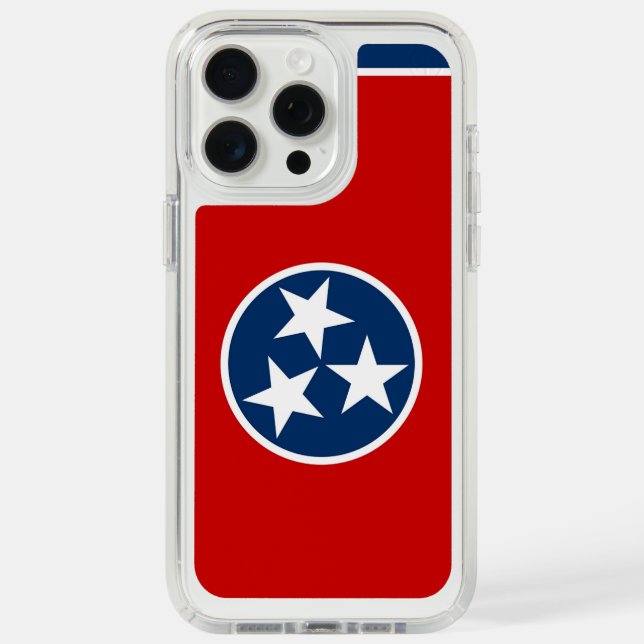Presidio iPhone 15 Pro Max, flag of Tennessee Speck iPhone Case (Front (White Titanium))