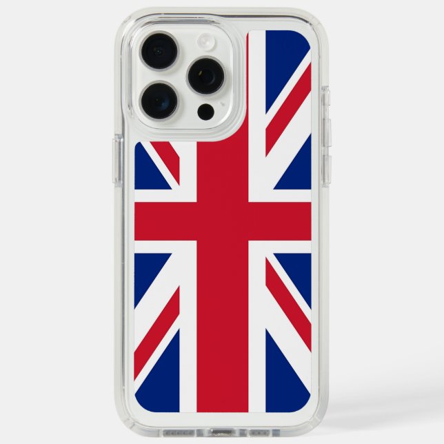 Presidio iPhone 15 Pro Max, flag of United Kingdom Speck iPhone Case (Front (White Titanium))