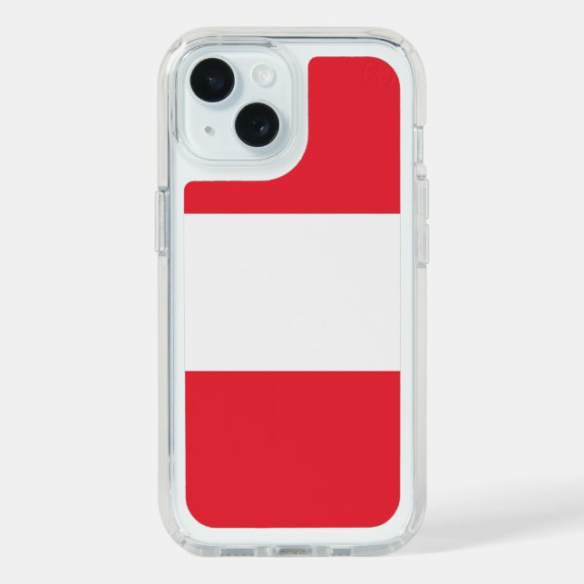 Presidio iPhone 15 with flag of Austria Speck iPhone Case (Front (Blue))