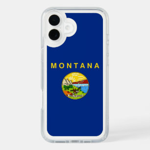Presidio iPhone 16 Plus, flag of Montana, USA Plus Case