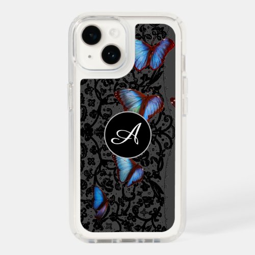 Presidio Perfect_Clear CUSTOM INITIAL BUTTERFLIES Speck iPhone 14 Case