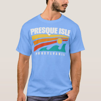 Presque Isle Erie Pa Waves Retro Vintage T-Shirt
