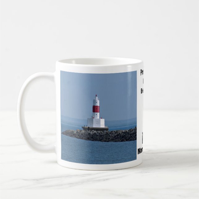 Presque Isle Harbor Breakwater Light mug (Left)
